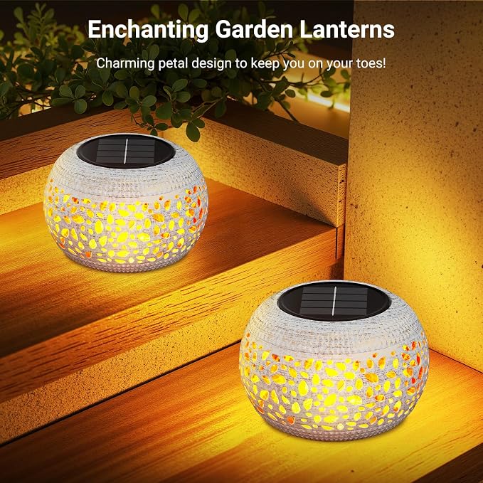 Solar Lanterns Outdoor Waterproof Table Lights: Upgraded Solar Flame Lantern - Image 5