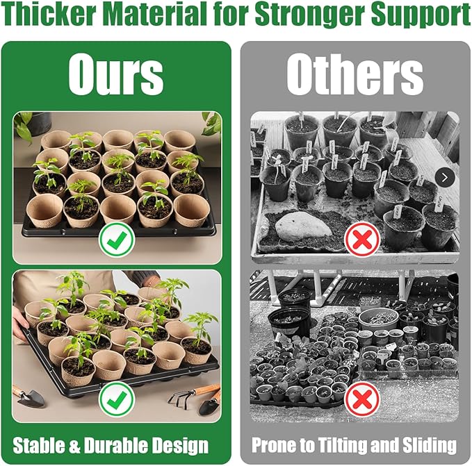 20 Cell Plant Trays for Carrying 3 inch Round Nursery Pots, Sturdy Plastic - Image 4
