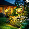Fairy Garden Solar Lights Outdoor Moon Stakes, Waterproof Outdoor Metal Decor by Suncket