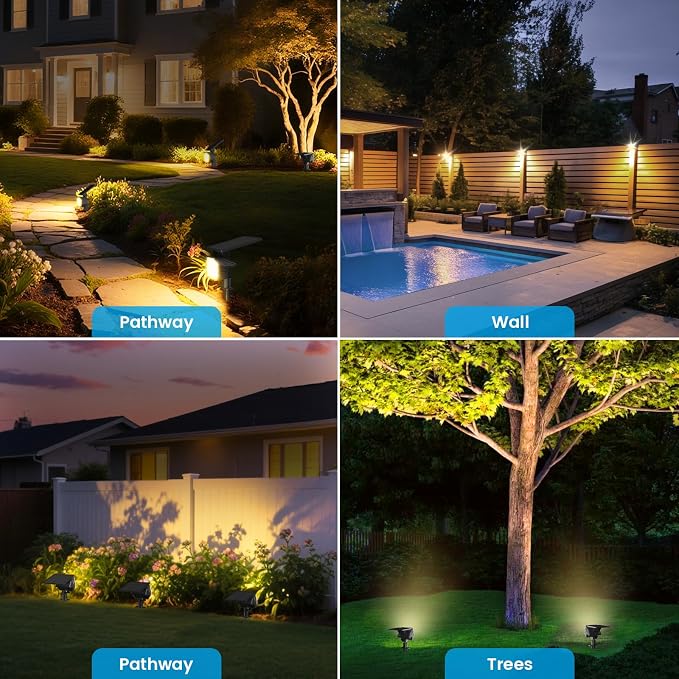 VOLISUN Solar Spotlight Outdoor, IP67 Waterproof Solar Landscape Spot - Image 8