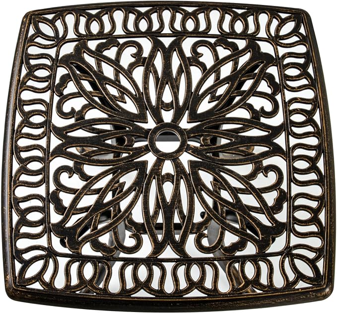 Outdoor 21" Cast Aluminum Square Side Table Set of 2 End Table - Image 5