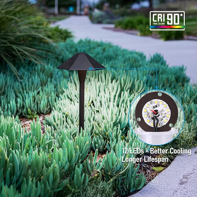 LEONLITE 5CCT Low Voltage Pathway Lights, LED Landscape Path Lights, - Image 6