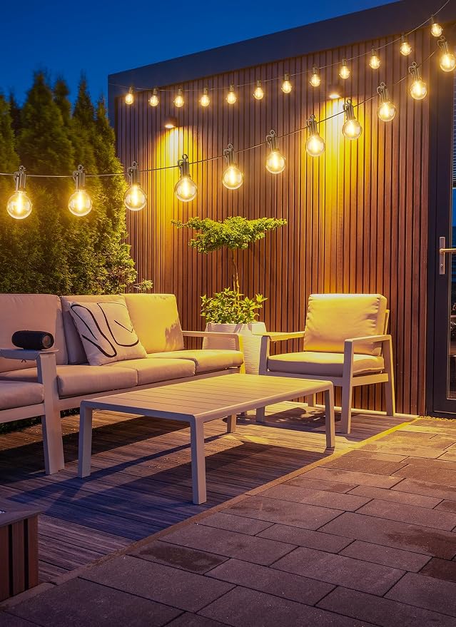 Brightown Outdoor String Lights 69 Feet G40 Globe Patio Lights - Image 8
