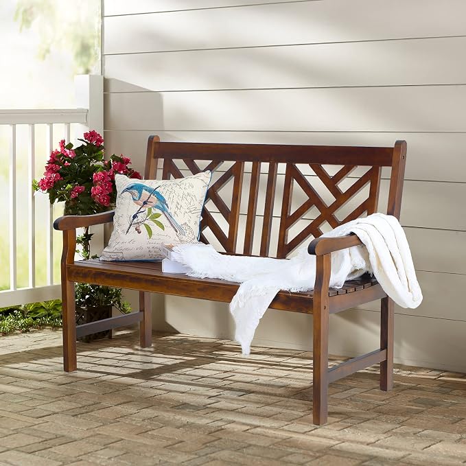 Sophia & William Outdoor Bench Garden Bench Wood 47", Patio Dining Bench - Image 7