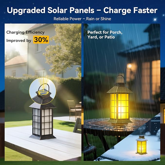 2 Pack 13" Patina Solar Lantern - Image 5
