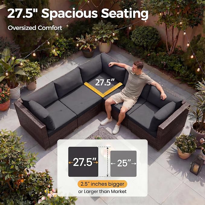 NICESOUL Extra Large Size Patio Furniture Set - Image 6