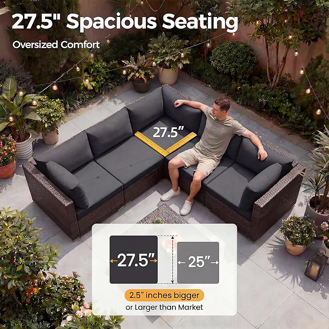 NICESOUL 9pcs Patio Furniture Set - Image 6