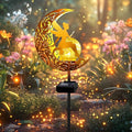 YJFWAL Garden Solar Lights Pathway Stake Lights Moon Fairy Glass Globe by YJFWAL