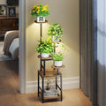 Round Plant Stand Indoor with Grow Light, 5-Tiered Tall Plant Stand Indoor by Homsorout