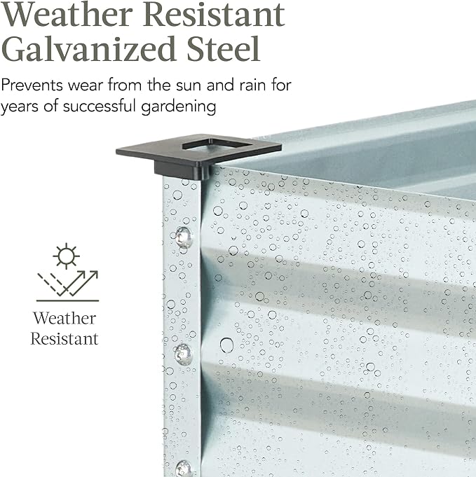 Best Choice Products 48x24x30in Galvanized Raised Garden Bed, Metal Elevated - Image 4