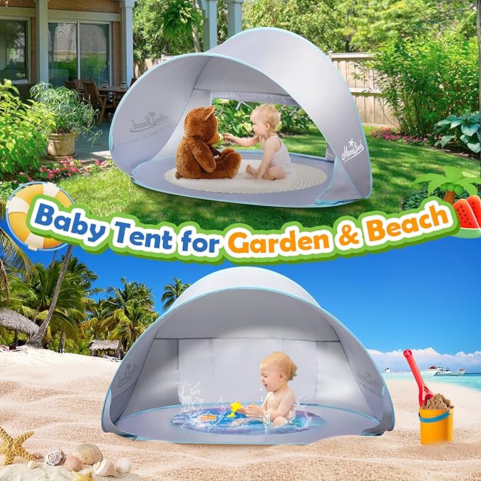 Monobeach Baby Beach Tent Pop Up Portable Shade Pool UPF50+ UV Protection Sun - Image 5
