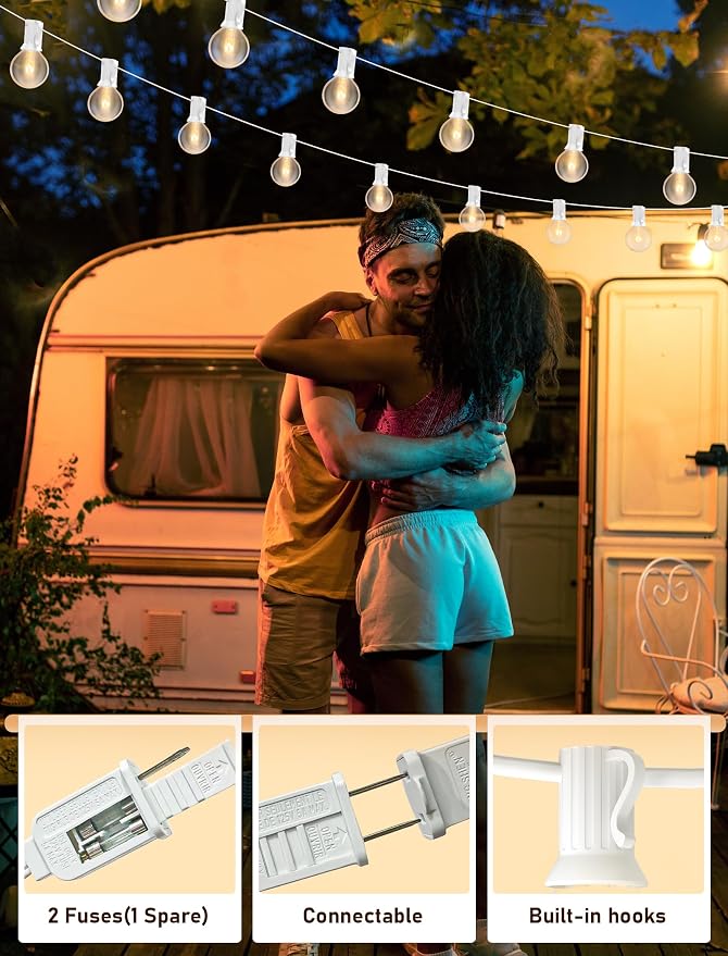 25FT Outdoor White String Lights - Image 3