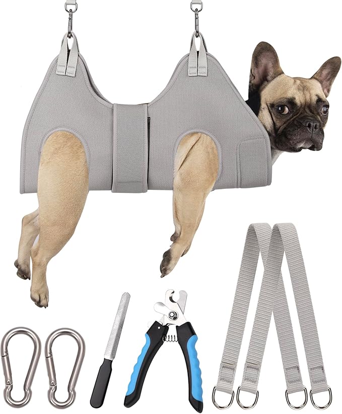 Dog Grooming Hammock Harness, M Size Grooming Sling Restraint by Kkiimatt