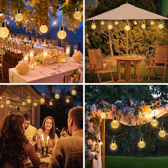 Solar Outdoor Lights Decorative 12 Pack, Hanging Solar Garden Lights Waterproof - Image 7