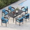 Grand patio Outdoor Dining Set, 7-Piece Patio Table and Chairs Set, Metal Woven by GrandPatio