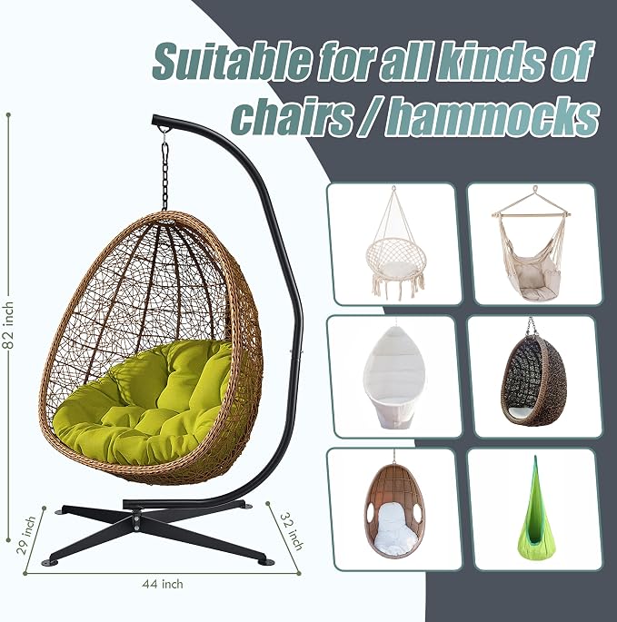 Sorbus Hammock Chair Stand Hanging Chair Stand- Steel Sensory Swing Stand- - Image 2