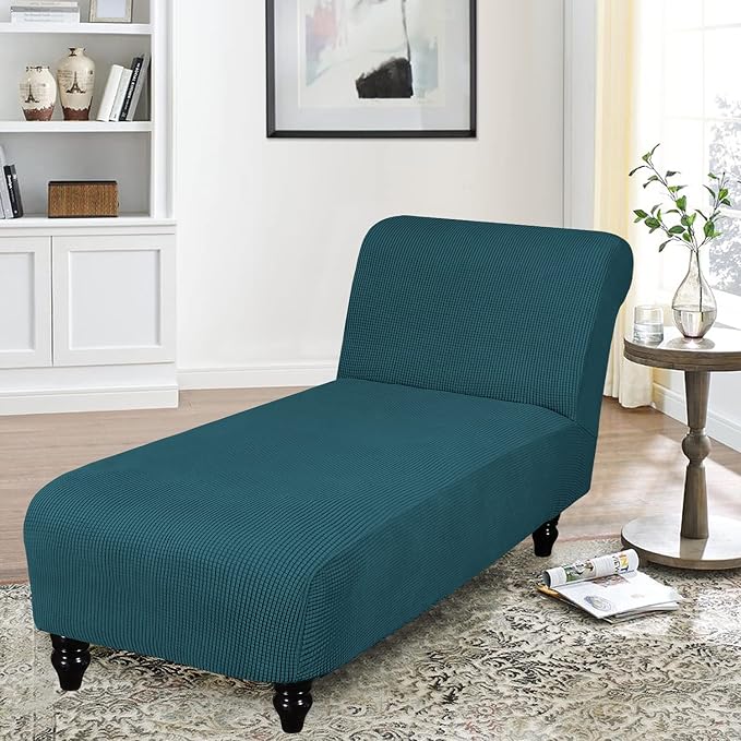 FantasDecor Chaise Lounge Cover Stretch Armless Chair Slipcover - Image 3