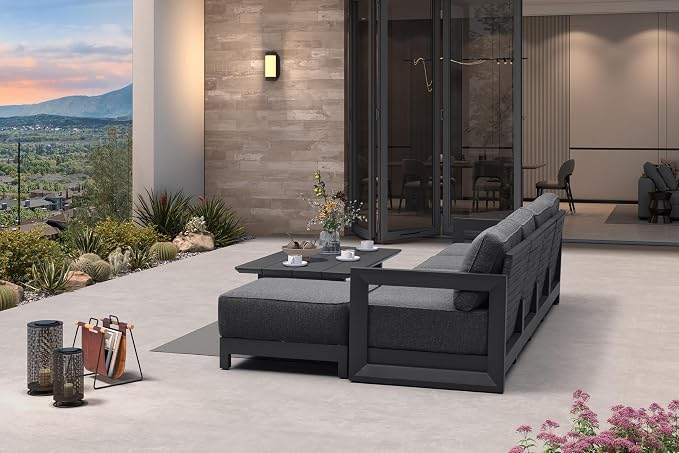 PURPLE LEAF Patio Furniture Set L-Shaped Outdoor Couch - Image 2