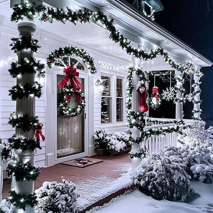 JMEXSUSS 66ft 200 LED White Christmas Lights Indoor Outdoor, Connectable String - Image 5