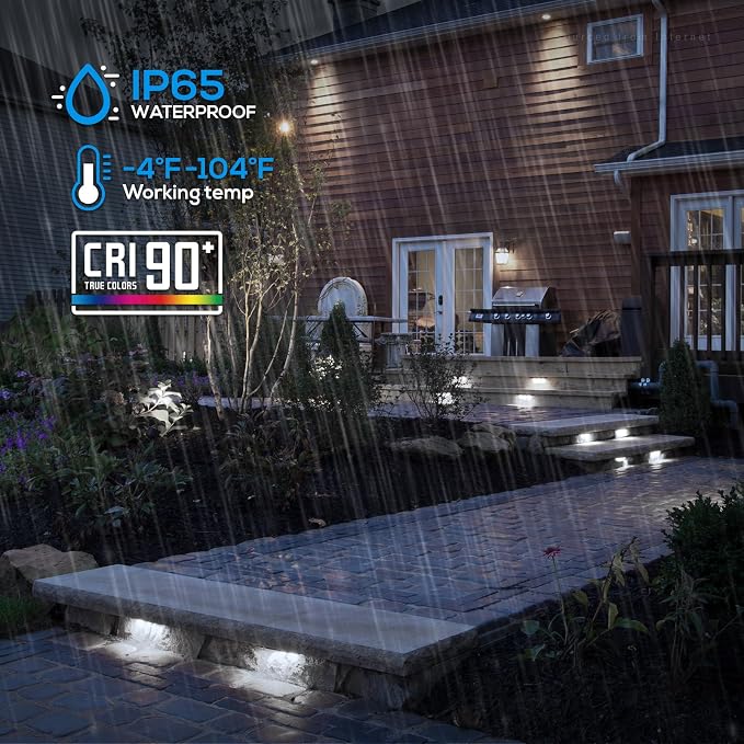 LEONLITE 7 Inch LED Hardscape Lighting, Update Retaining Wall Lights, LED - Image 7
