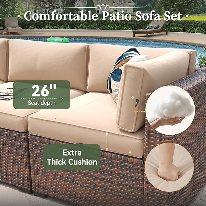 Aoxun 8 Piece Patio Furniture Set - Image 3