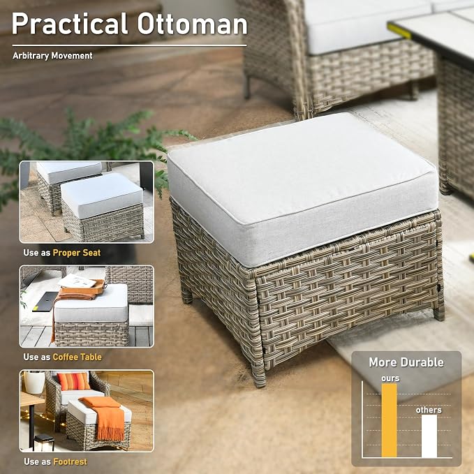 HOOOWOOO 6 Piece Patio Furniture Sets - Image 8