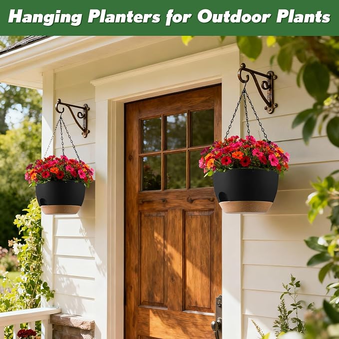 4-Piece Set of 8-Inch Hanging Planters - Image 5