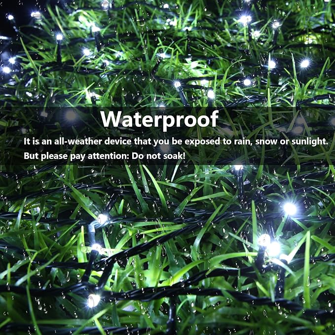 Joomer Solar Christmas Lights Outdoor 4 Pack Total 156FT 400LED 8 Lighting - Image 2