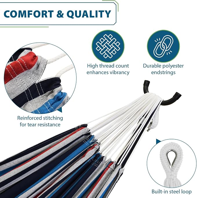 Vivere Double Cotton Hammock - Image 2