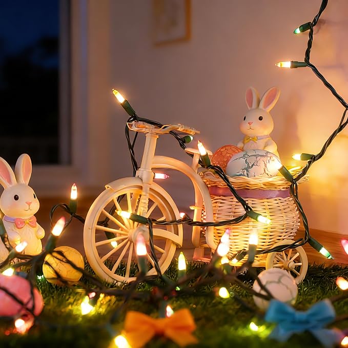 BrizLabs Easter Lights String, 34.8ft 150 Count Pastel Lights Connectable - Image 4