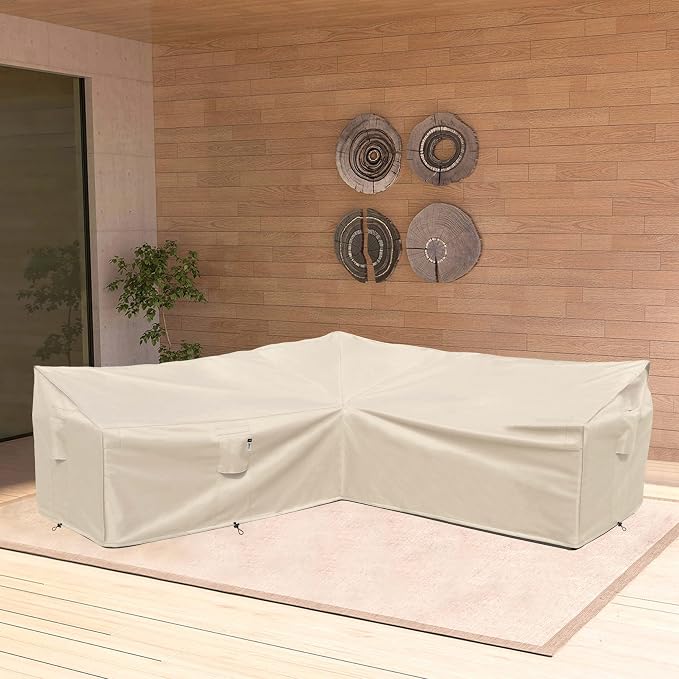 Outdoor Sectional Cover, Heavy Duty Patio Furniture Cover, L-Shape Lawn Outdoor - Image 6