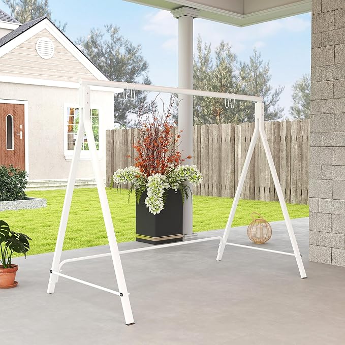 Outsunny Metal Porch Swing Stand, Heavy Duty Swing Frame, Hanging Chair Stand - Image 6