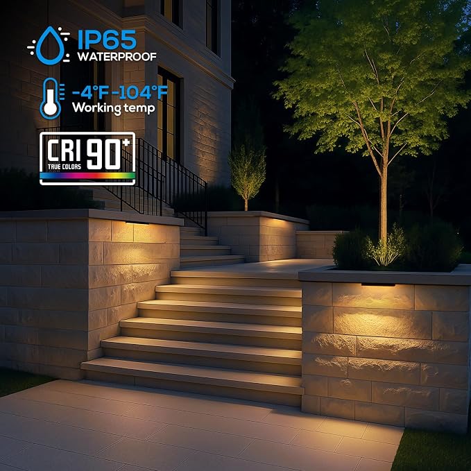LEONLITE 12 Inch LED Hardscape Lighting, Update Retaining Wall Light, LED - Image 7