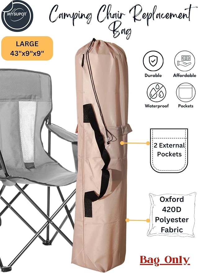 43"x9"x9" Replacement Bag for Folding Camping Chair, Camp Chairs, Yoga Mat - Image 2