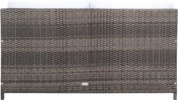 Safavieh Outdoor Collection Cadeo Grey Brown/White Cushion Daybed PAT7500C - Image 12