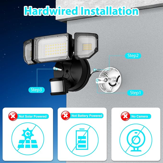 85W Motion Sensor Outdoor Light, 8500LM Ultra-Bright LED Security Light - Image 2