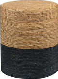 Wimarsbon Natural Seagrass Foot Stool, Hand Weaving Round Ottoman, by Wimarsbon
