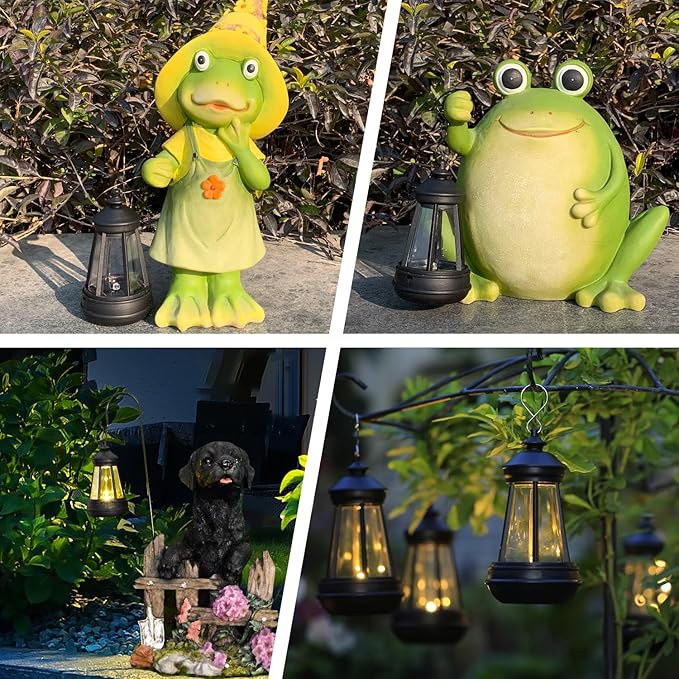 Outdoor Figurine Mini Solar Lantern Replacement LED DIY Small Solar Lantern - Image 4