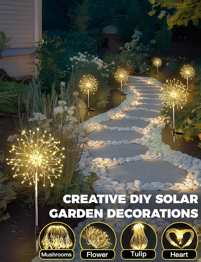 suddus Solar Garden Lights Outdoor Waterproof Decorative, Solar Fairy Lights - Image 4
