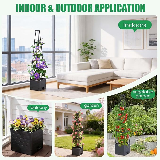 2-Pack Tomato Planter with Trellis, Tomato Cages - Image 5