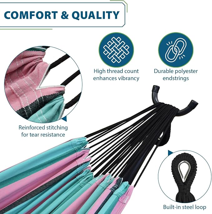 Vivere Double Cotton Hammock - Image 2