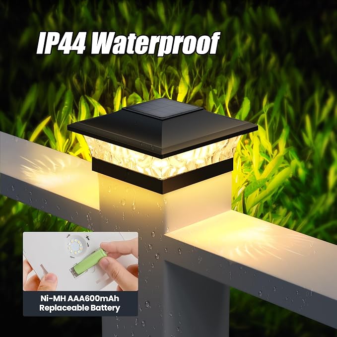 APONUO Solar Post Cap Lights 6 Pack - Image 6