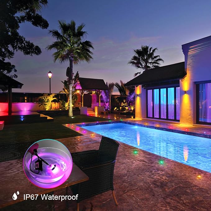 LED Deck Lights Kit, IP67 Waterproof 12V Step Lights Outdoor - Image 3