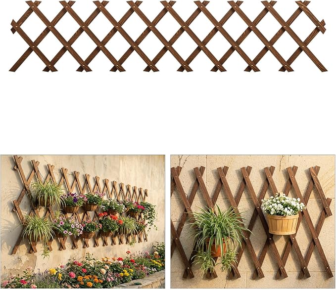 Expandable Garden Trellis, 13.2" x 63" Trellis by Tilinyanone