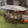 9-Piece Brown Outdoor Dining Set by PatioKingdom