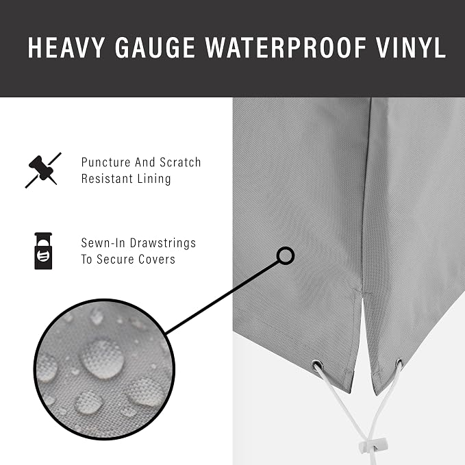 Crosley Furniture Patio Furniture Covers, Waterproof 5-Piece Cover Set - Image 3