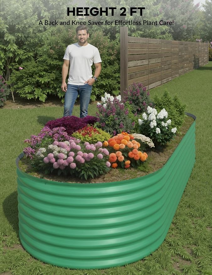 GarveeLife 8x4x2 ft Galvanized Raised Garden Bed - Image 5