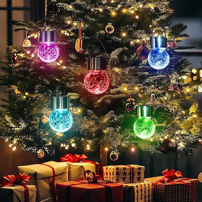 GIGALUMI Solar Lights Outdoor Waterproof, 8 Pack Solar Hanging Lights Garden - Image 5