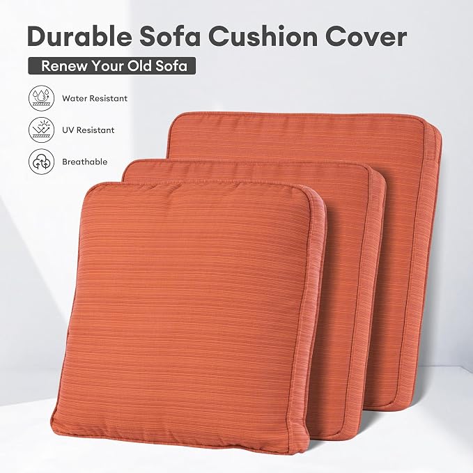 ovios Patio Cushion Covers, Waterproof Cushion Cover - Image 3