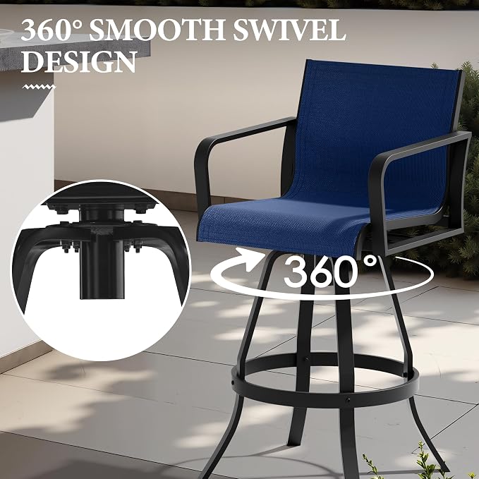 Crestlive Products Outdoor Swivel Bar Stools - Image 4